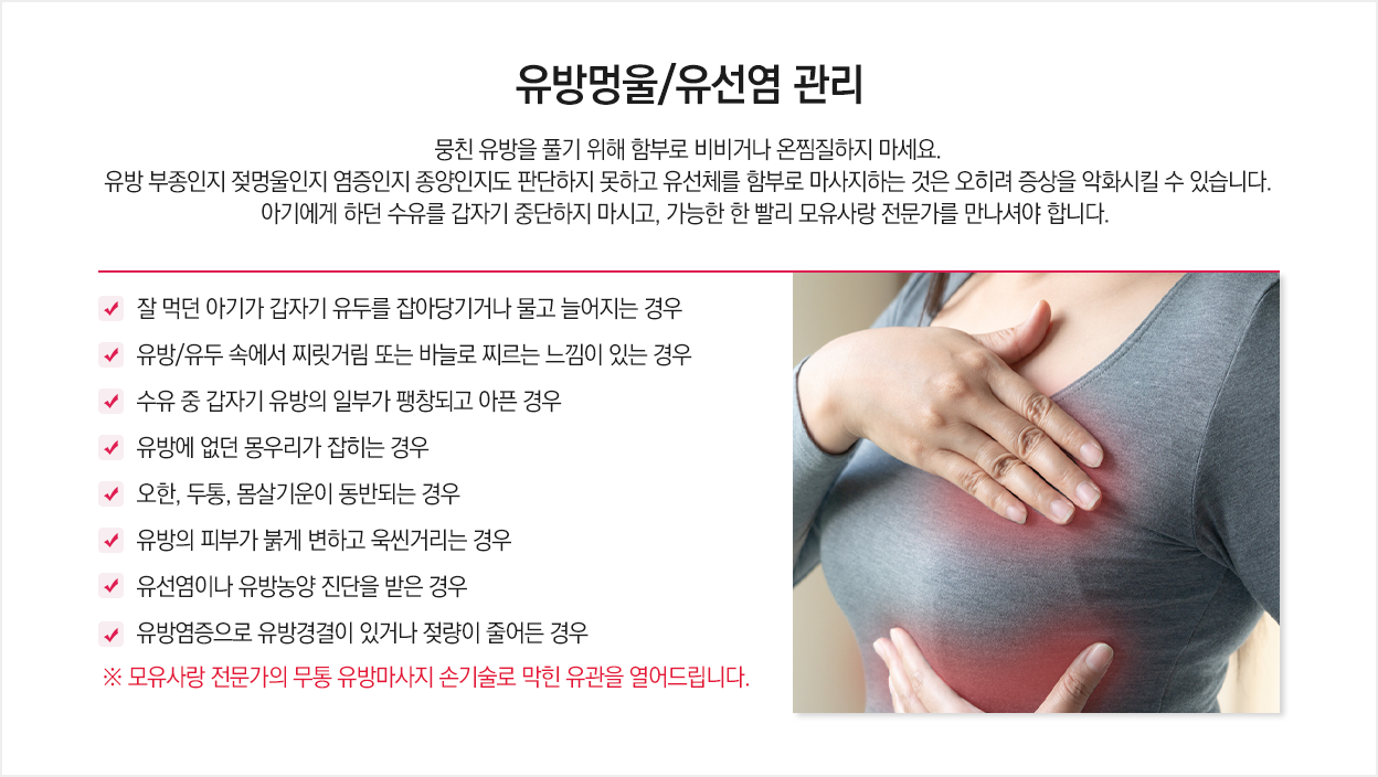 유방멍울/유선염관리